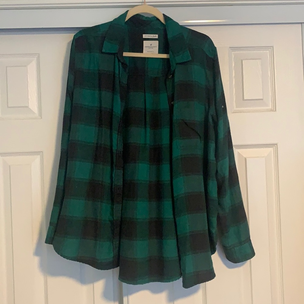 Green and Black flannel